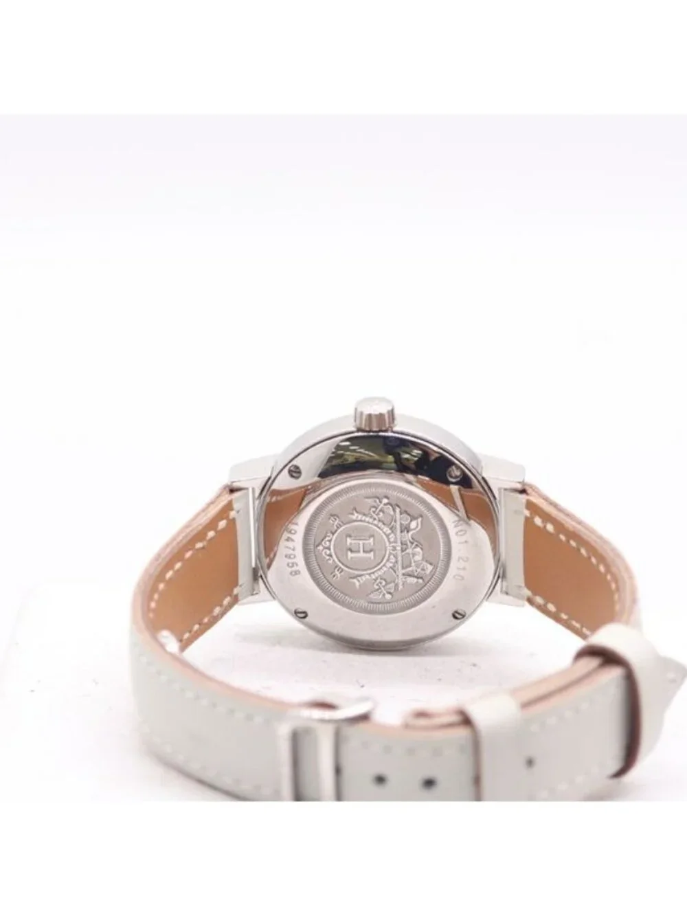 Hermes Nomade Electromagnetic Balance Date Silver Dial Watch